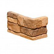  Облицовочный камень "Скалистый грот" (песочный) угловой 52742, м.п.